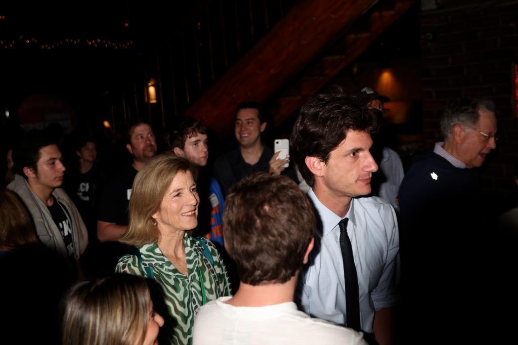 Democratic congressional candidate Jack Schlossberg and his mother Caroline Kennedy