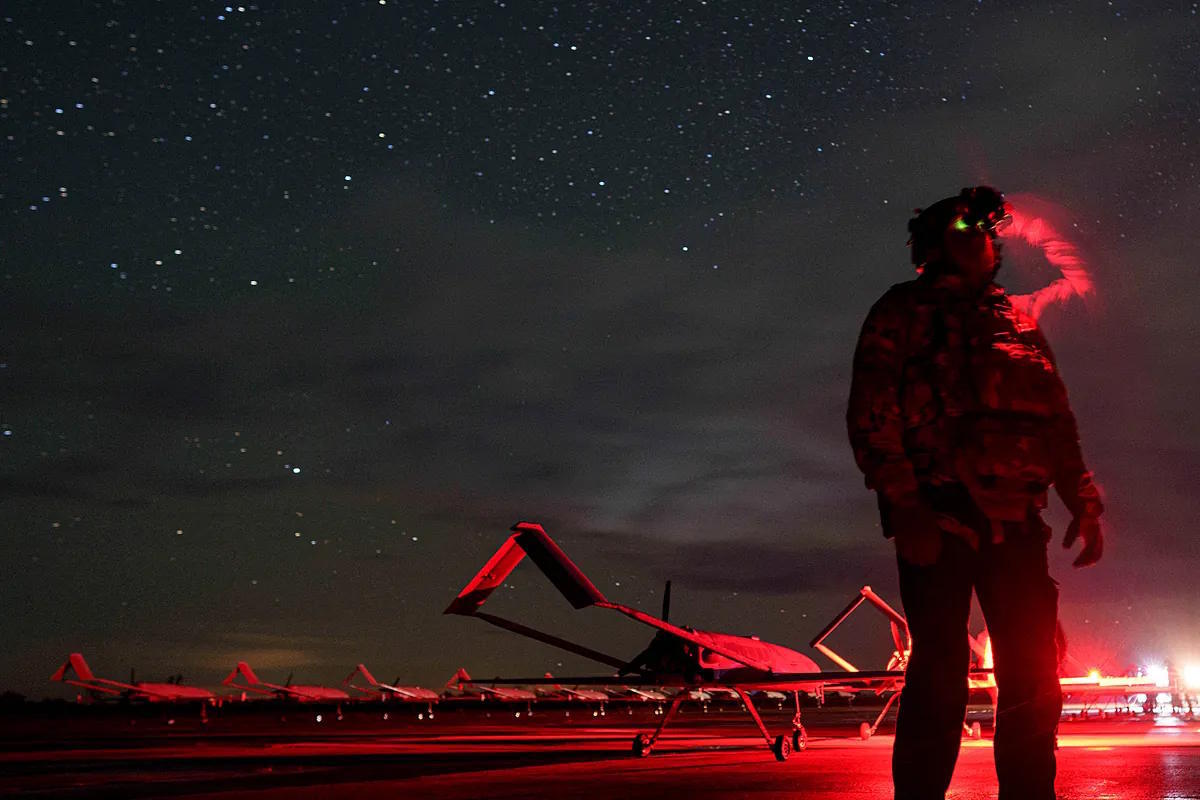 Long-range drones from Ukraine about to take off towards the interior of Russia.