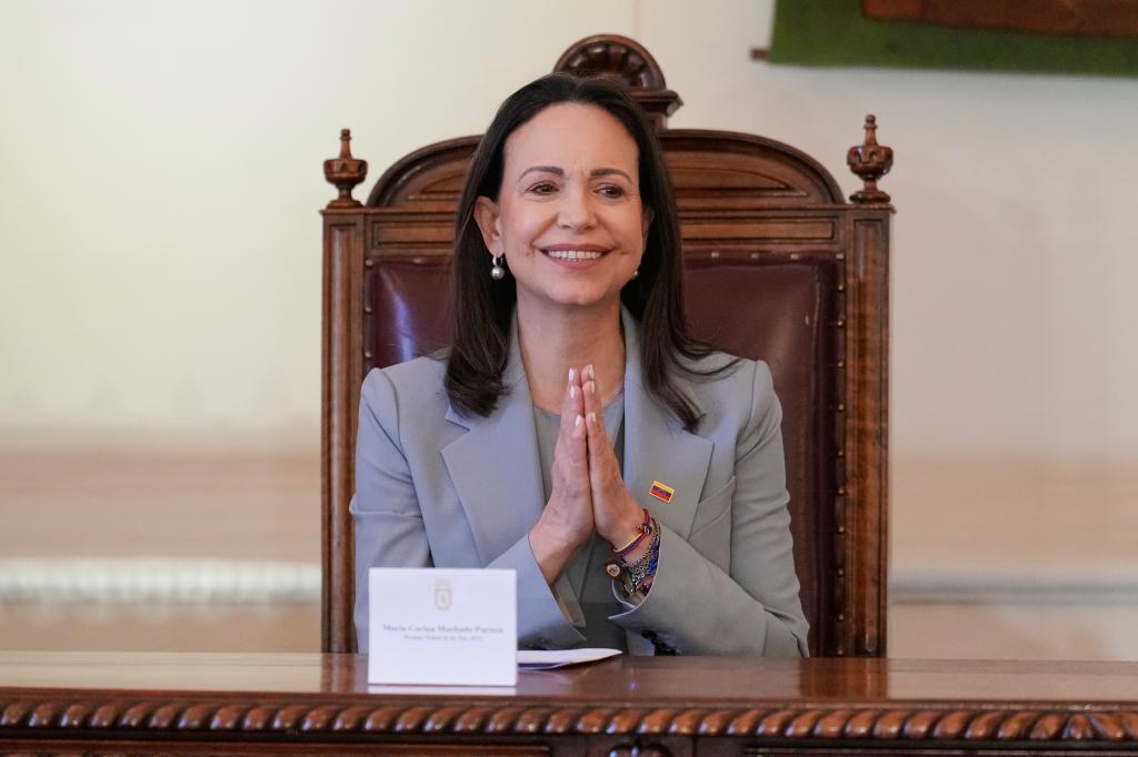 Venezuela's opposition leader Maria Corina Machado