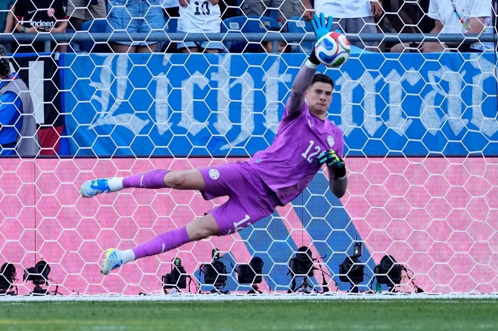 Paraguay goalkeeper Orlando Gill.