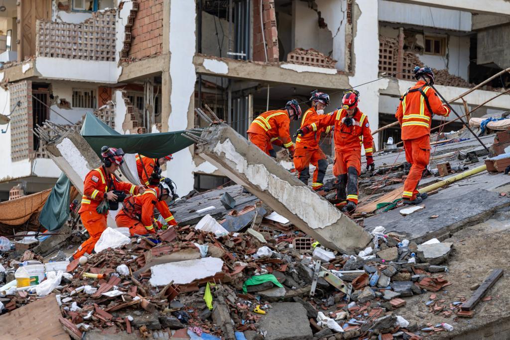 UK ISAR (International Search and Rescue) are pictured in Caraballeda, La Guaira, Venezuela