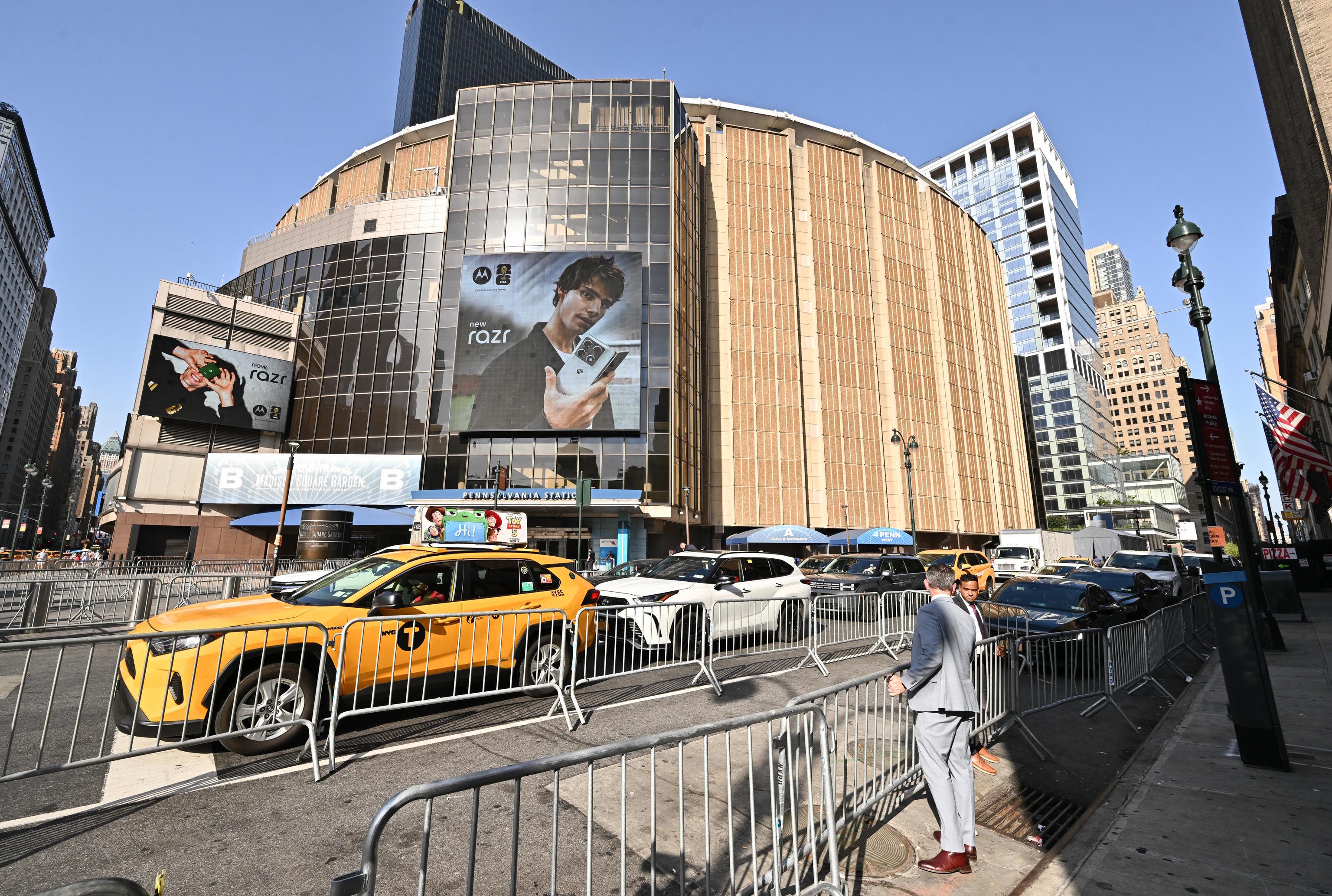 A view outside Madison Square Garden.