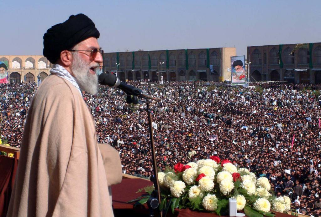 Ayatollah Ali Khamenei, then Iran's supreme leader.