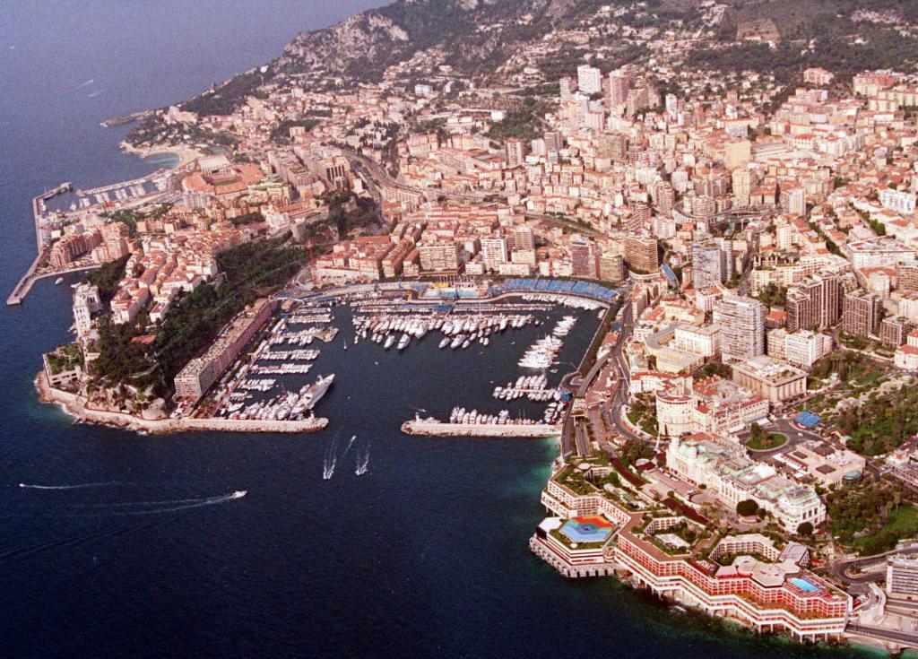 Aerial view of Monaco.