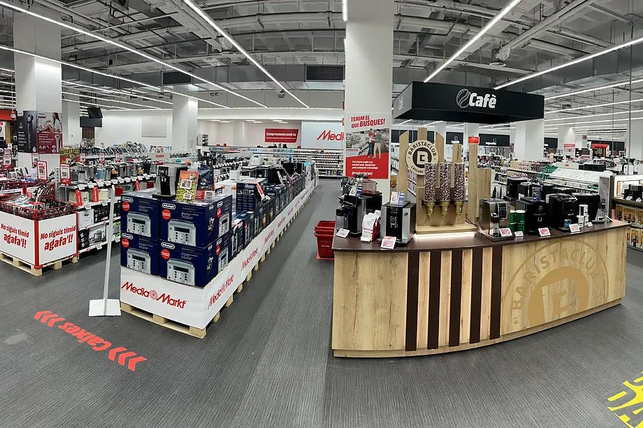 Inside an electronics store MediaMarkt.