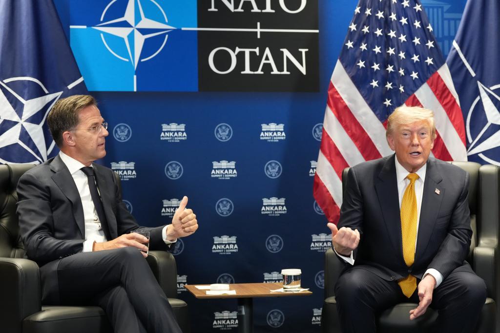 U.S. President Donald Trump meets with NATO Secretary General Mark Rutte