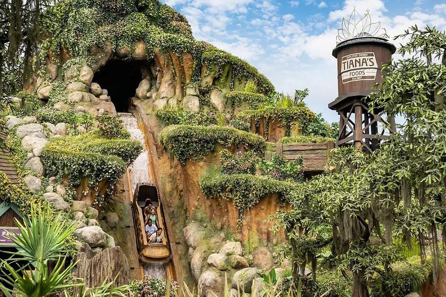 The attraction Tiana's Bayou Adventure.