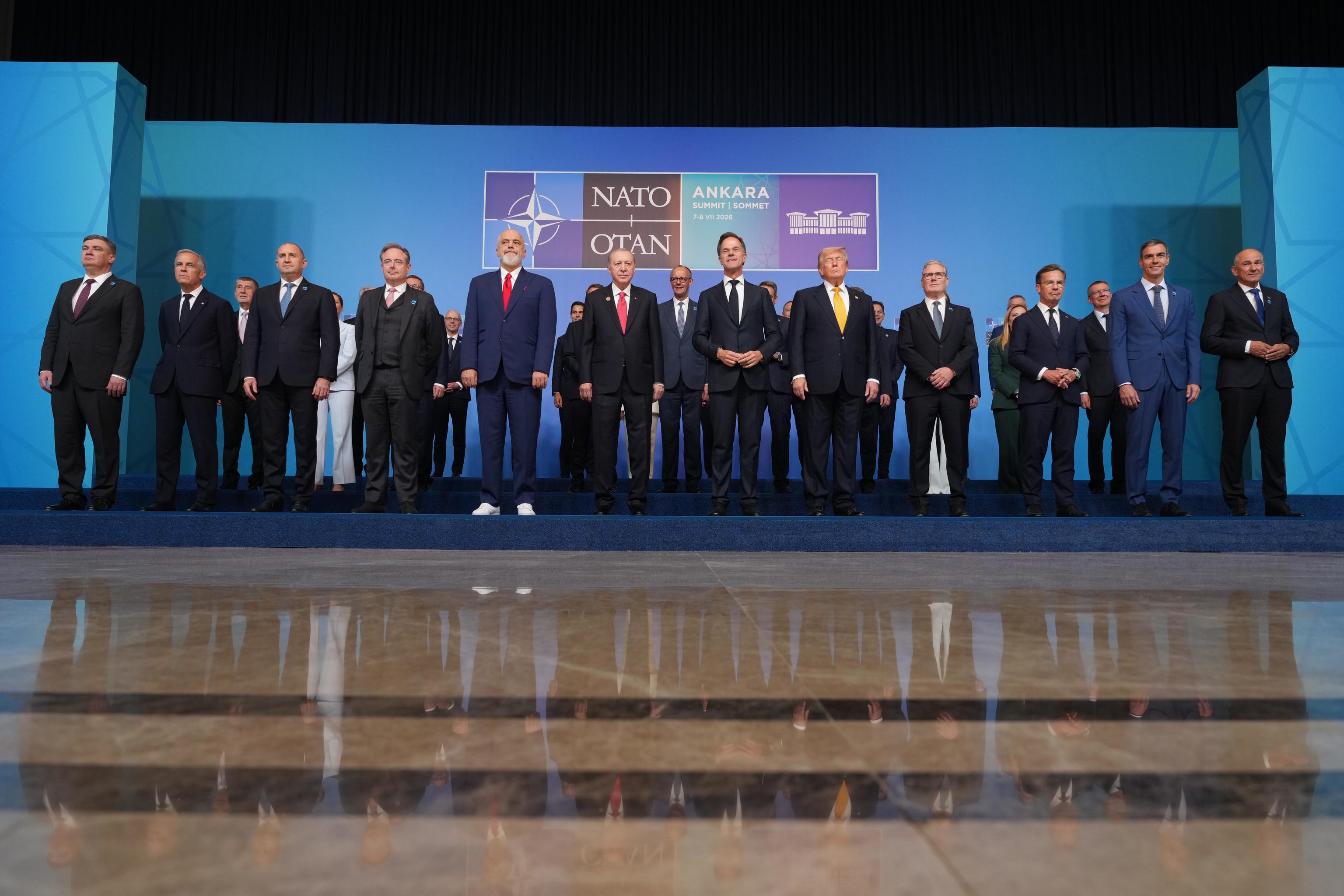 NATO leaders, yesterday, at the presidential palace in the Turkish capital.
