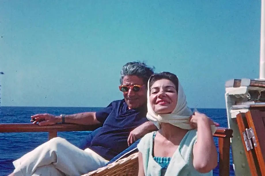 Onassis and Maria Callas aboard the Christina O.