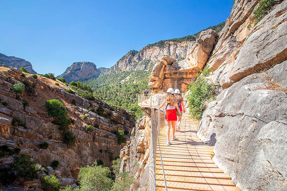 Walkway on the Caminito del Rey trail in M�laga.