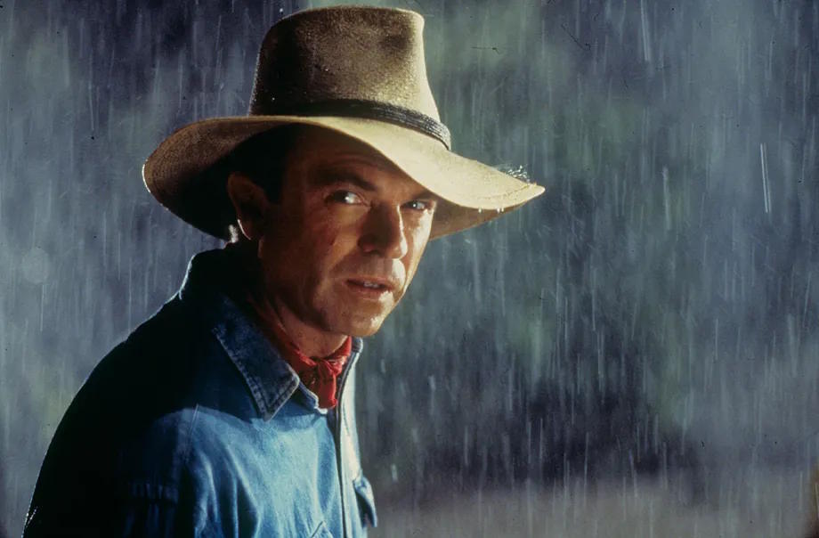 Sam Neill as Alan Grant in Jurassic Park.