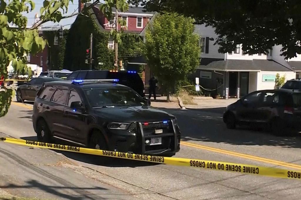 WMTW shows police on the scene after a shooting involving U.S. Immigration and Customs Enforcement