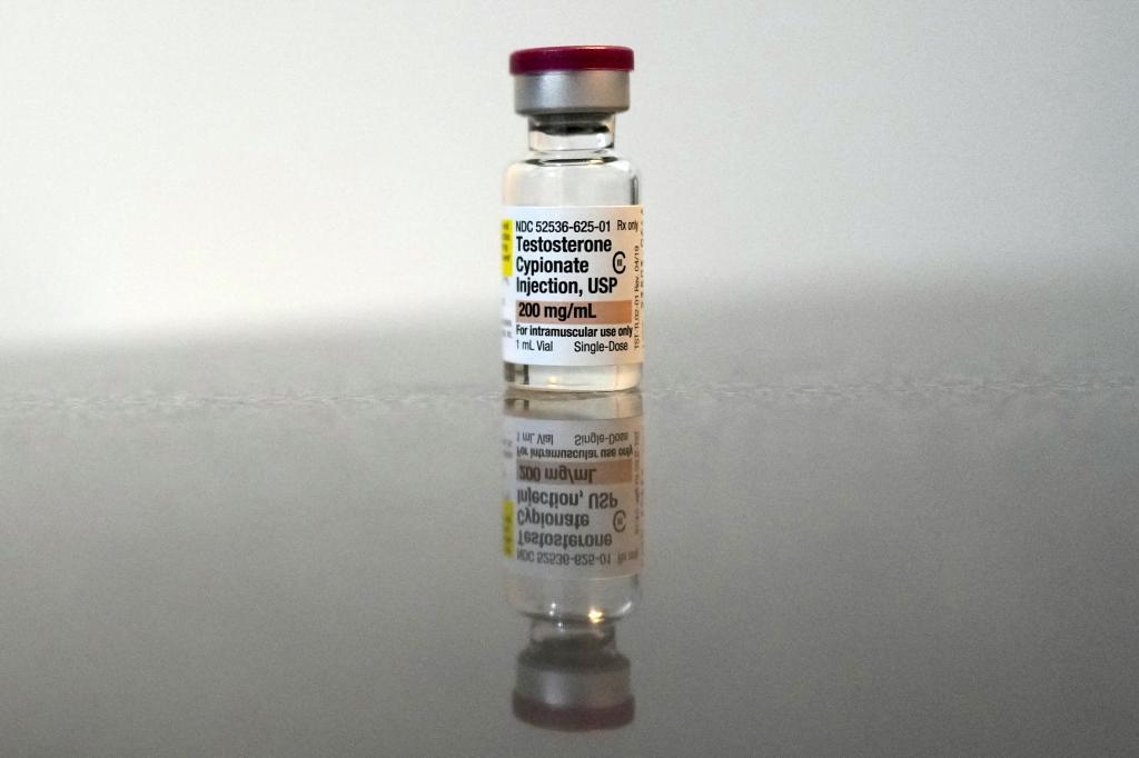 A vial of testosterone cypionate in Columbus.