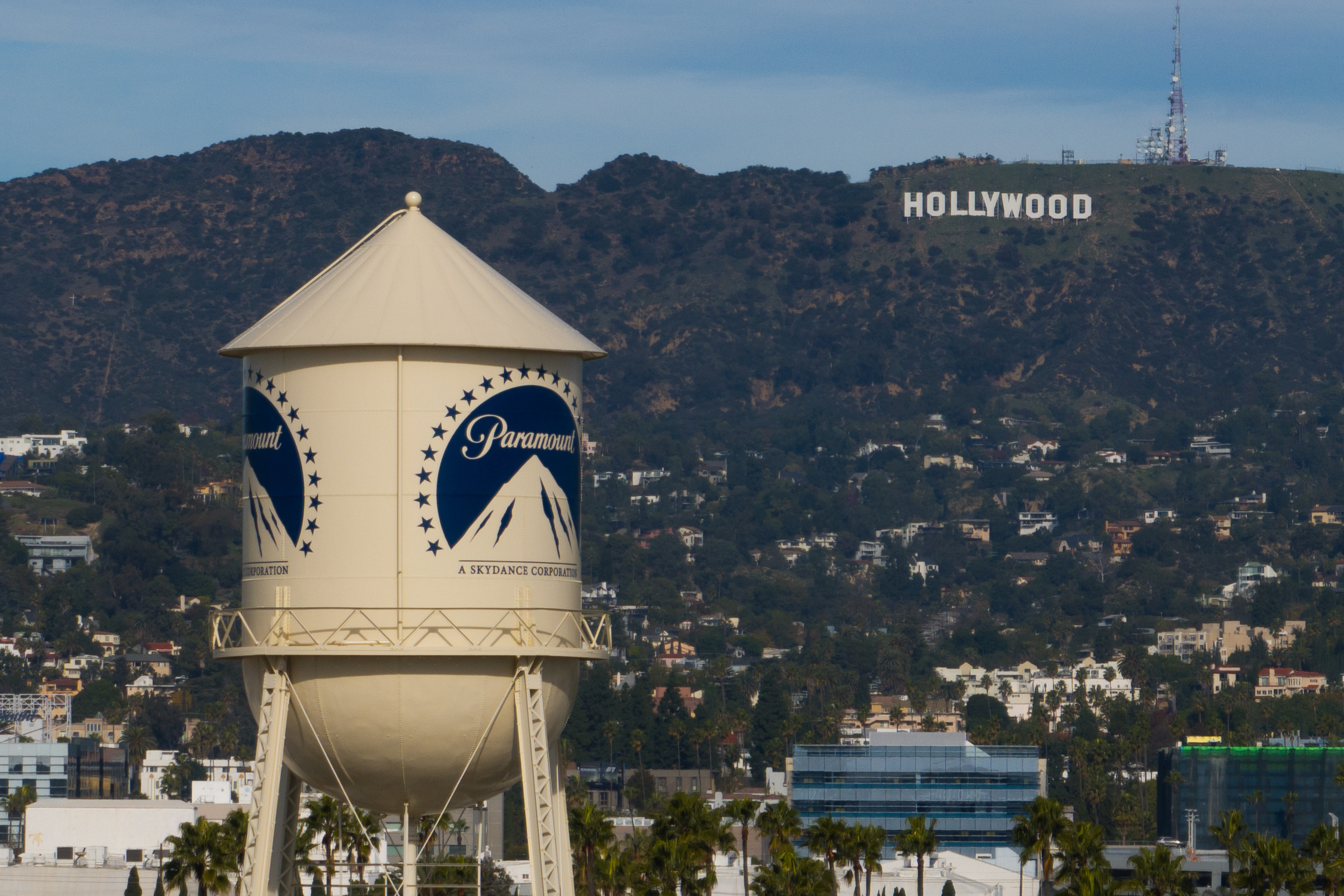 Paramount Pictures water tower in Los Angeles.