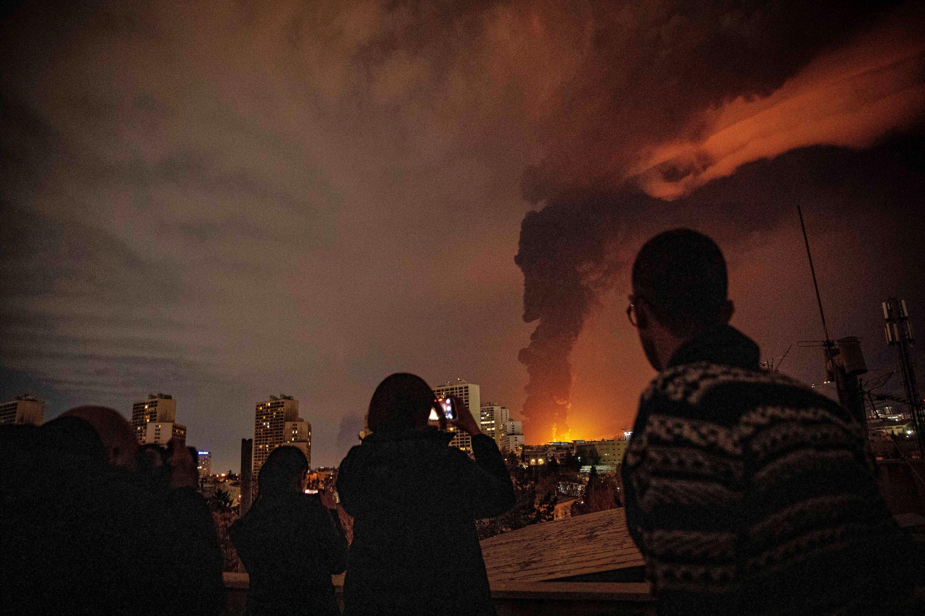 Attacks hit the city during the U.S. military campaign in Tehran, Iran.