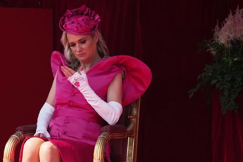 Princess Delphine at the Military Parade in Brussels.