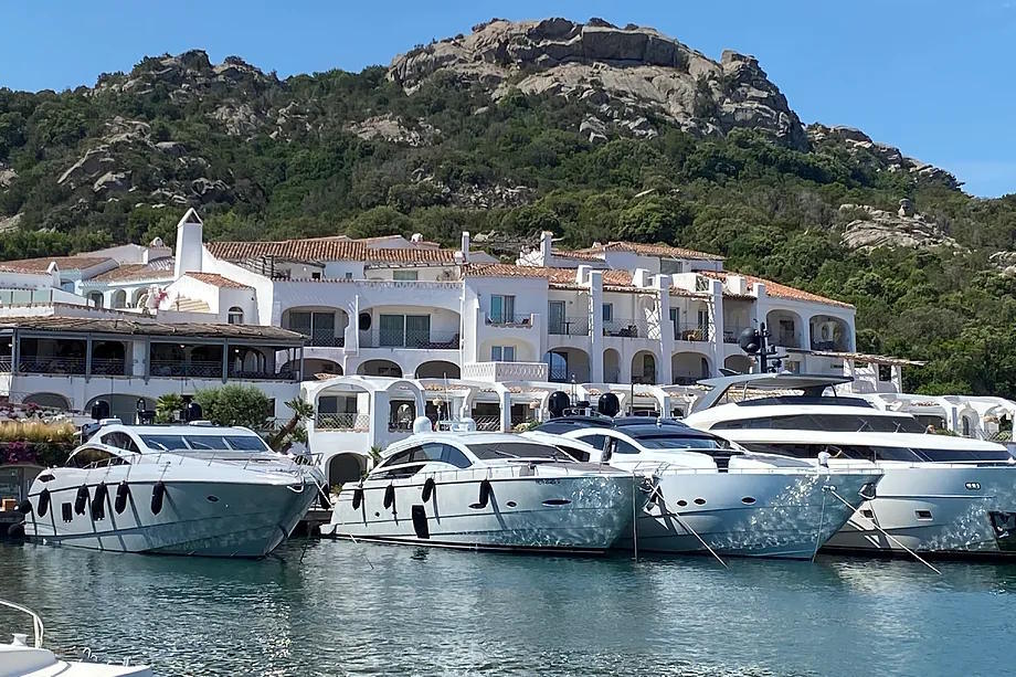 View of W Sardinia-Poltu Quatu from the marina.