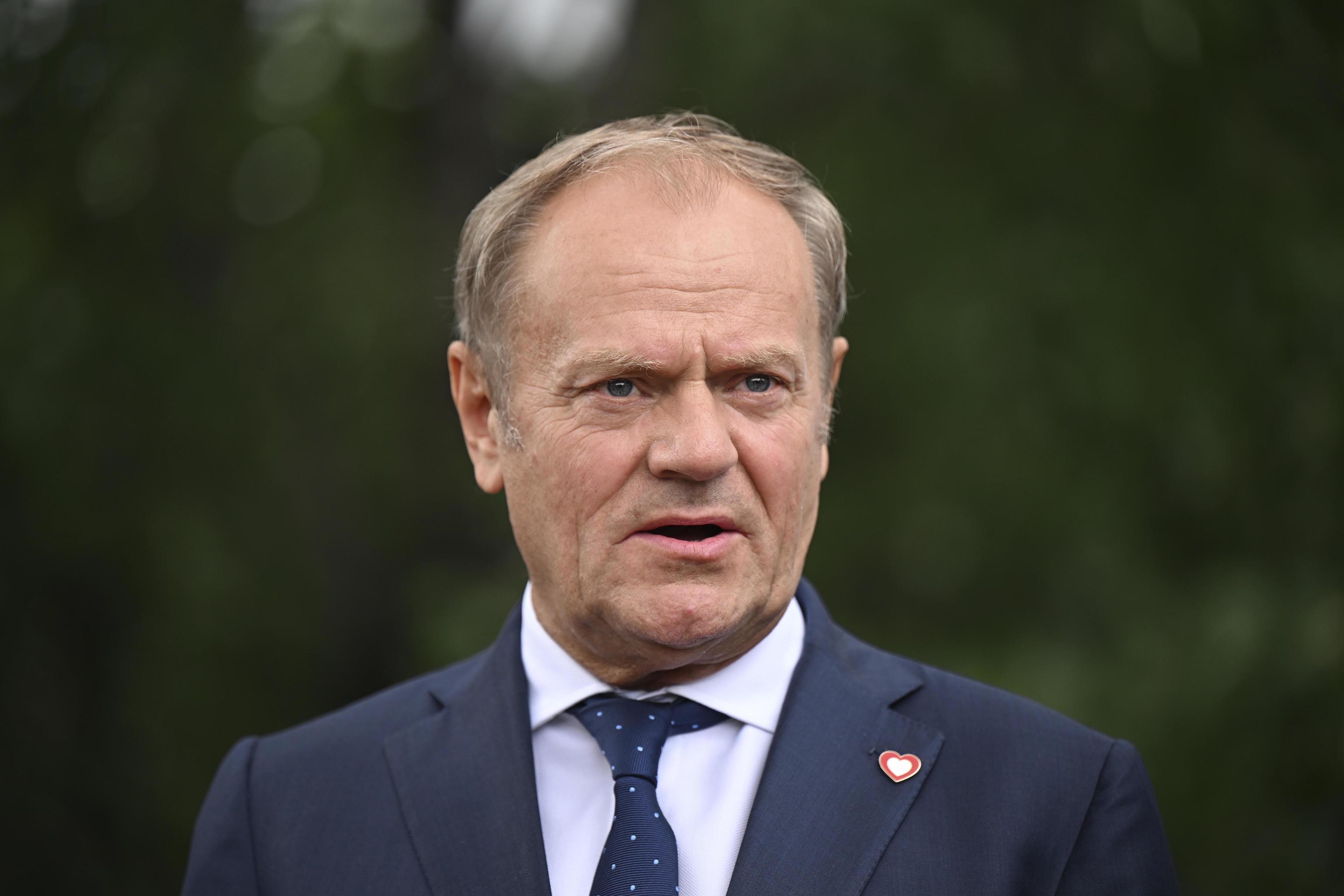 Polish Prime Minister Donald Tusk confirmed that an unidentified projectile landed and exploded in an uninhabited area.