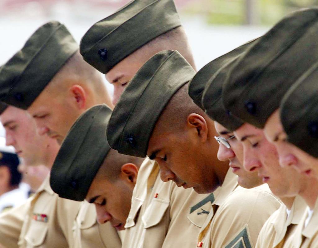 U.S. military personnel at the Rota base in 2002.