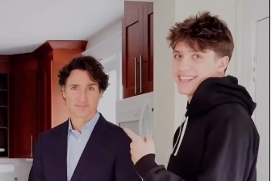Justin Trudeau y su hijo Justin, en una imagen compartida en Instagram.