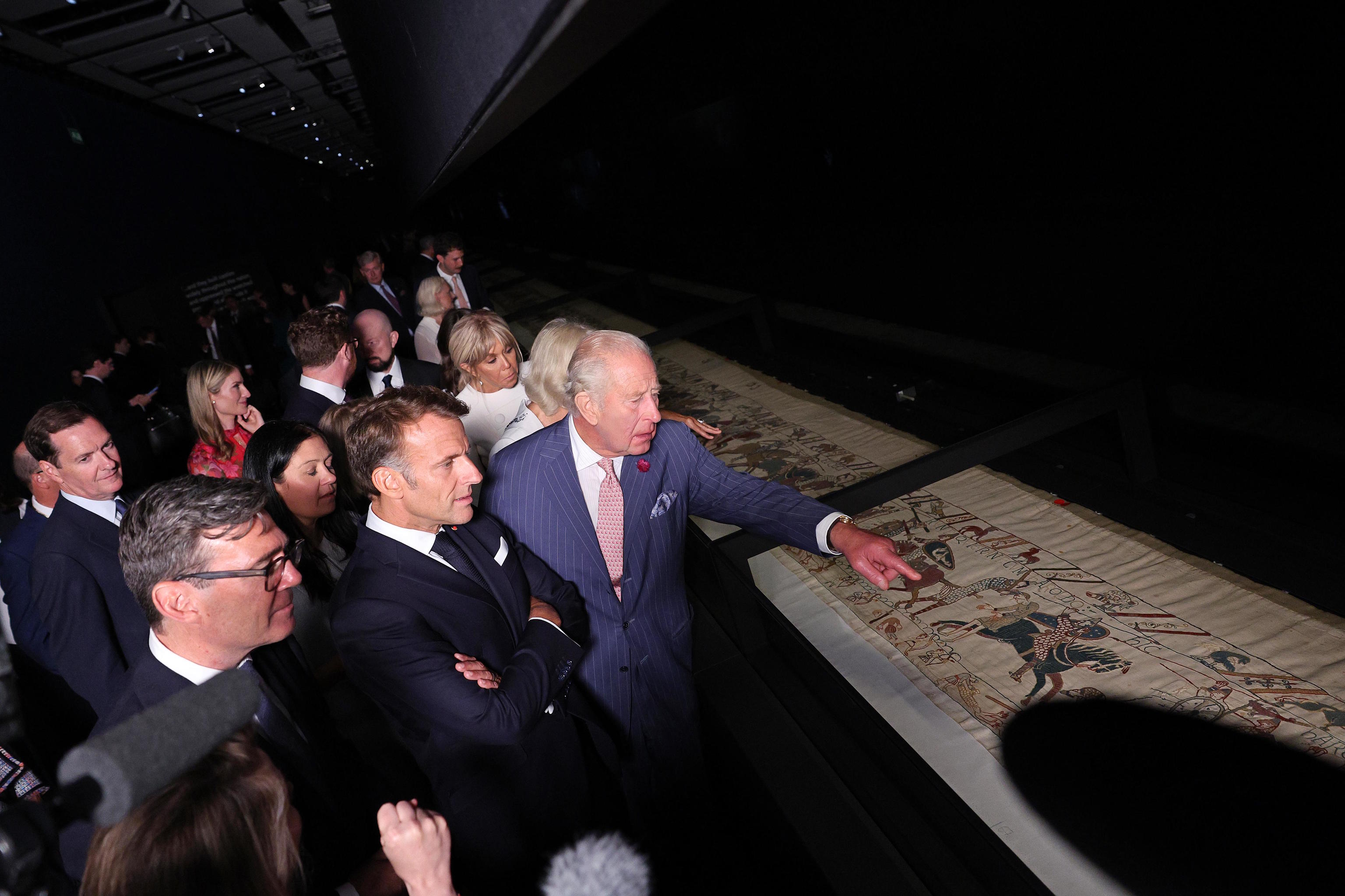 King Charles III and Macron, at British Museum in London.