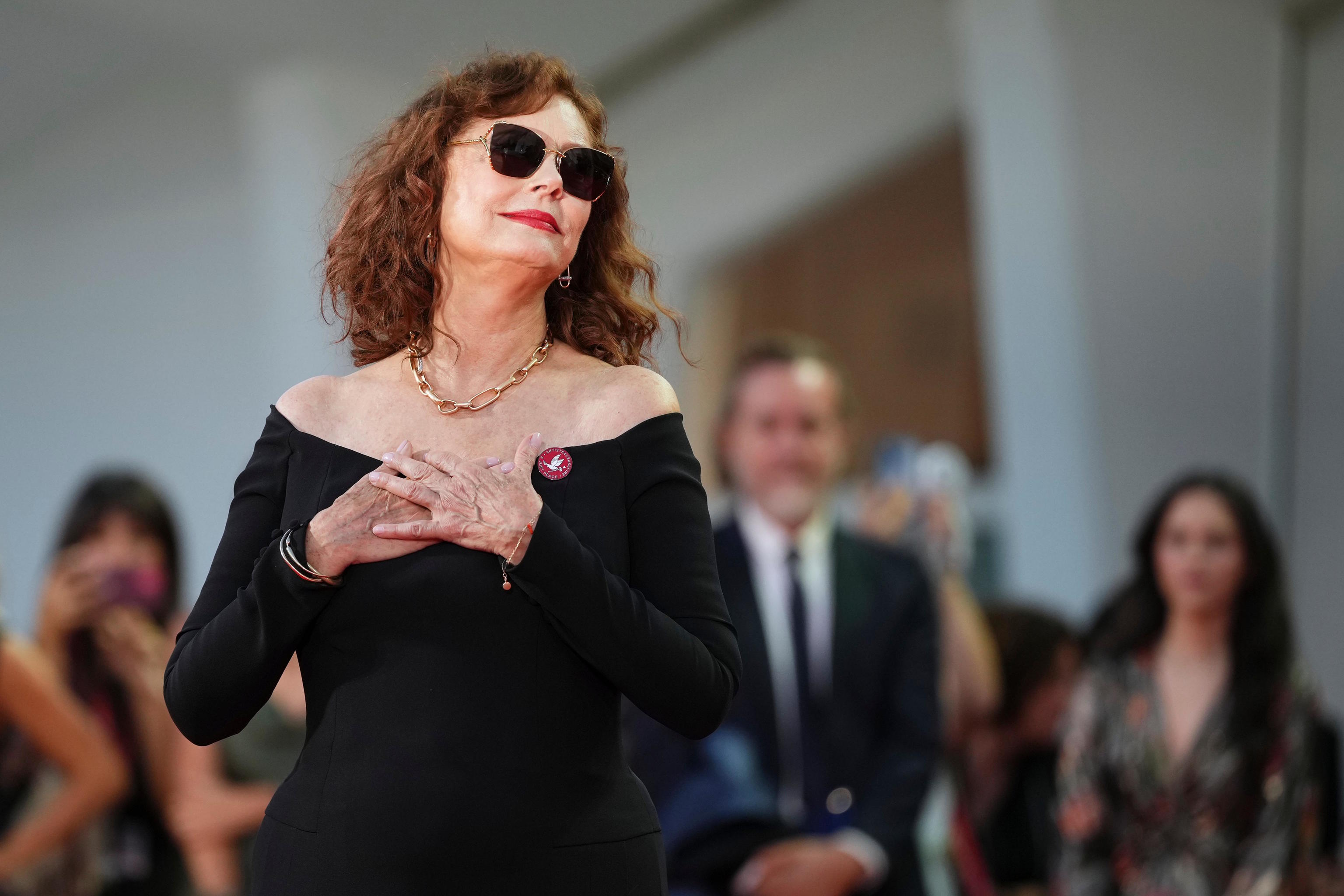 Susan Sarandon poses for photographers in Venice.