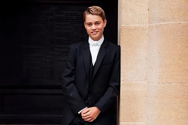 Prince George in Eton uniform.