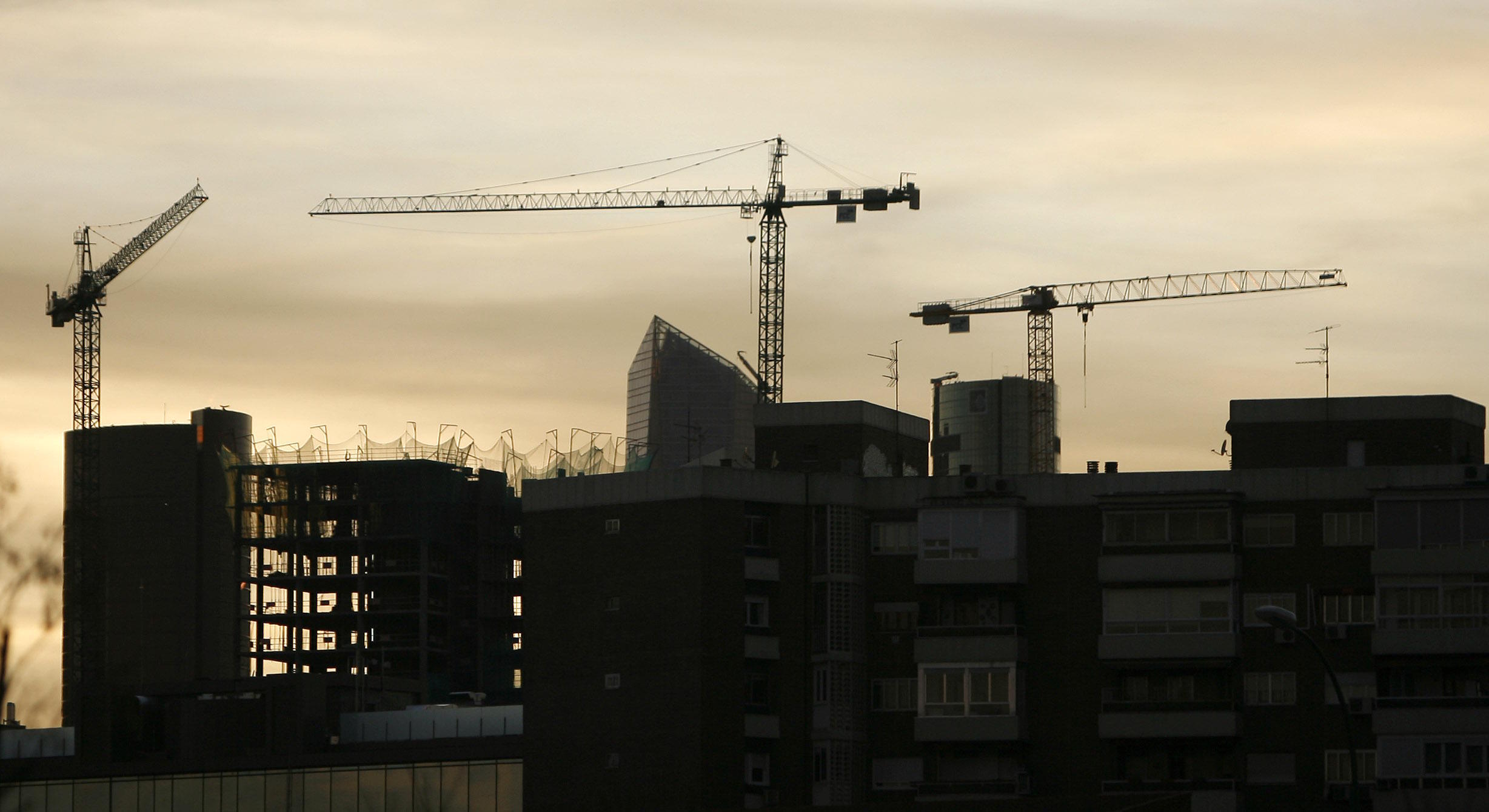Residential buildings in Madrid, Spain.
