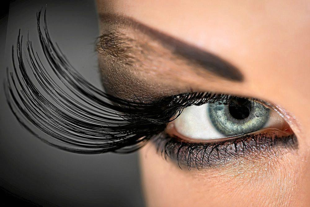 False eyelashes.
