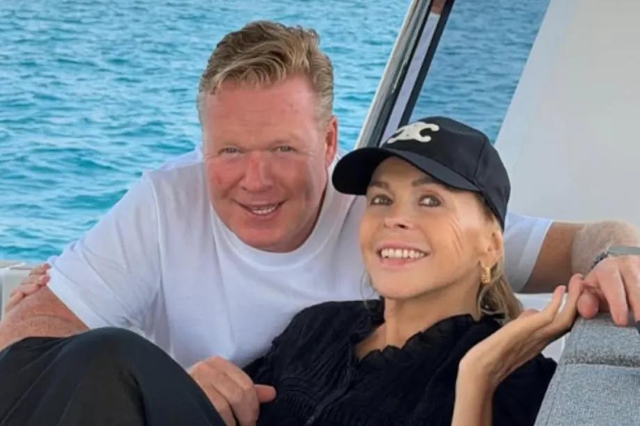 Ronald Koeman with his wife Bartina.
