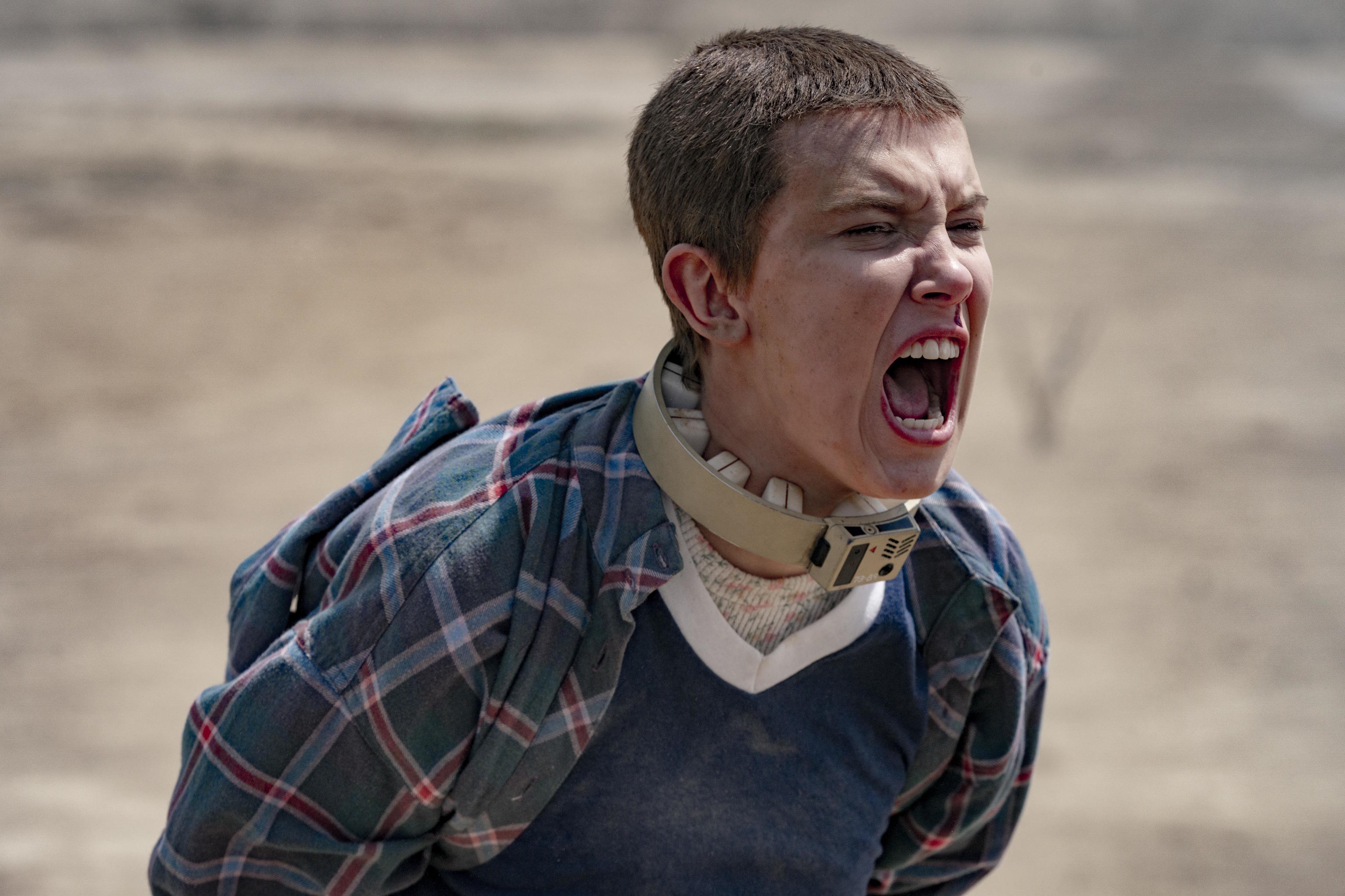Actress Millie Bobby Brown in Stranger Things.