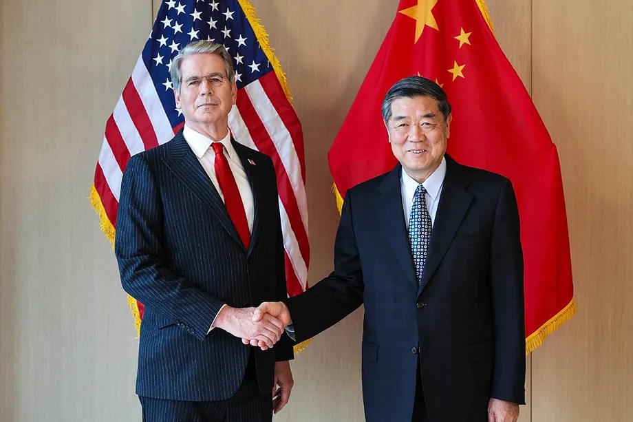 US Treasury Secretary, Scott Bessent, and Chinese Vice Premier, He Lifeng.