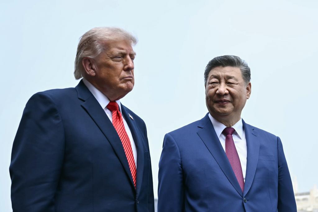 China's President Xi Jinping, right, and U.S. President Donald Trump