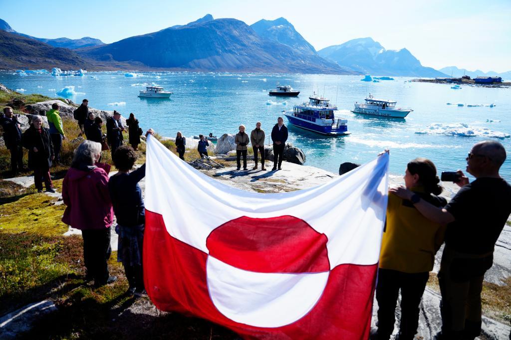 Denmark's Prime Minister Mette Frederiksen, Greenland's government leader Jens-Frederik Nielsen, and President of the European Commission Ursula von der Leyen visit Qoornoq