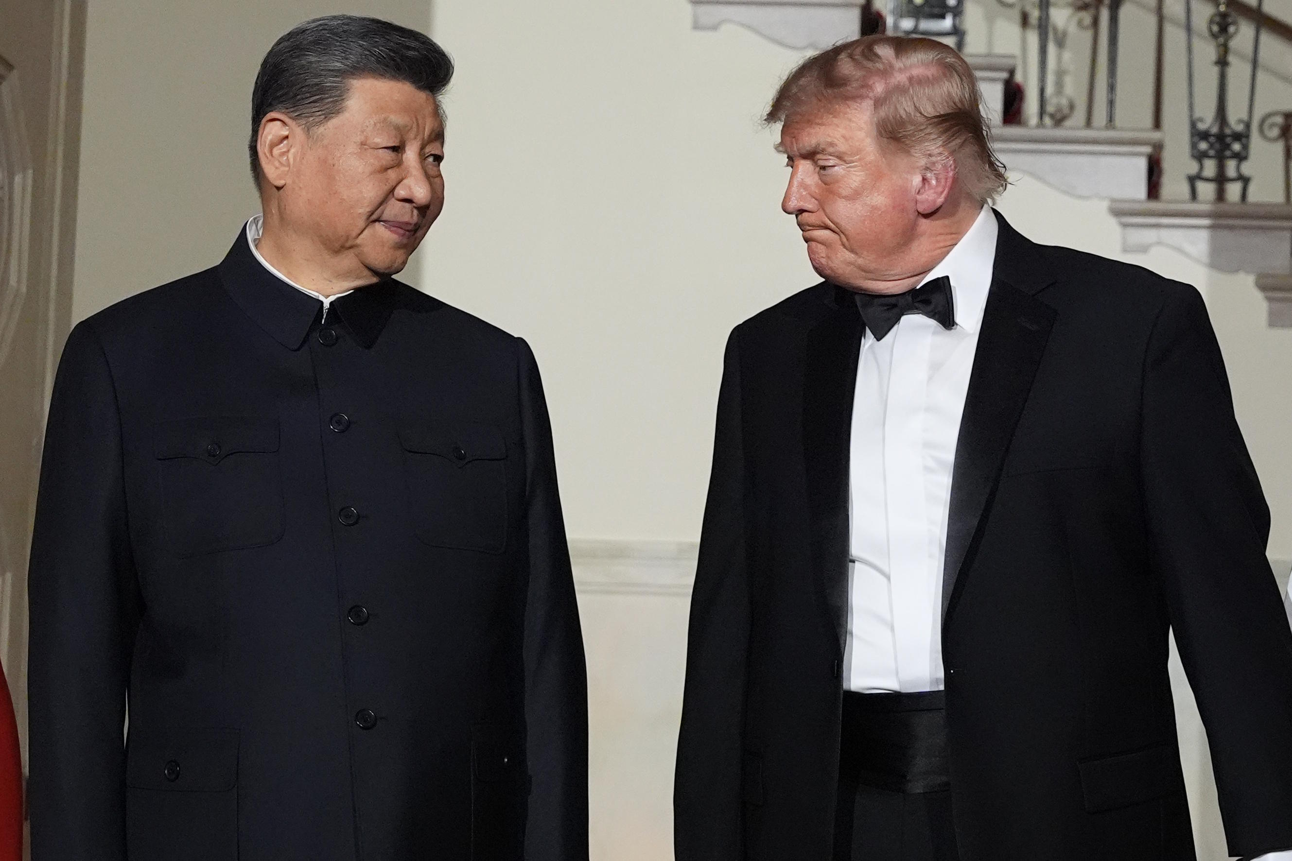 Chinese President Xi Jinping, with US President Donald Trump.