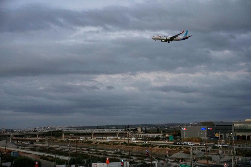 A FlyDubai plane with Israeli passengers on board.