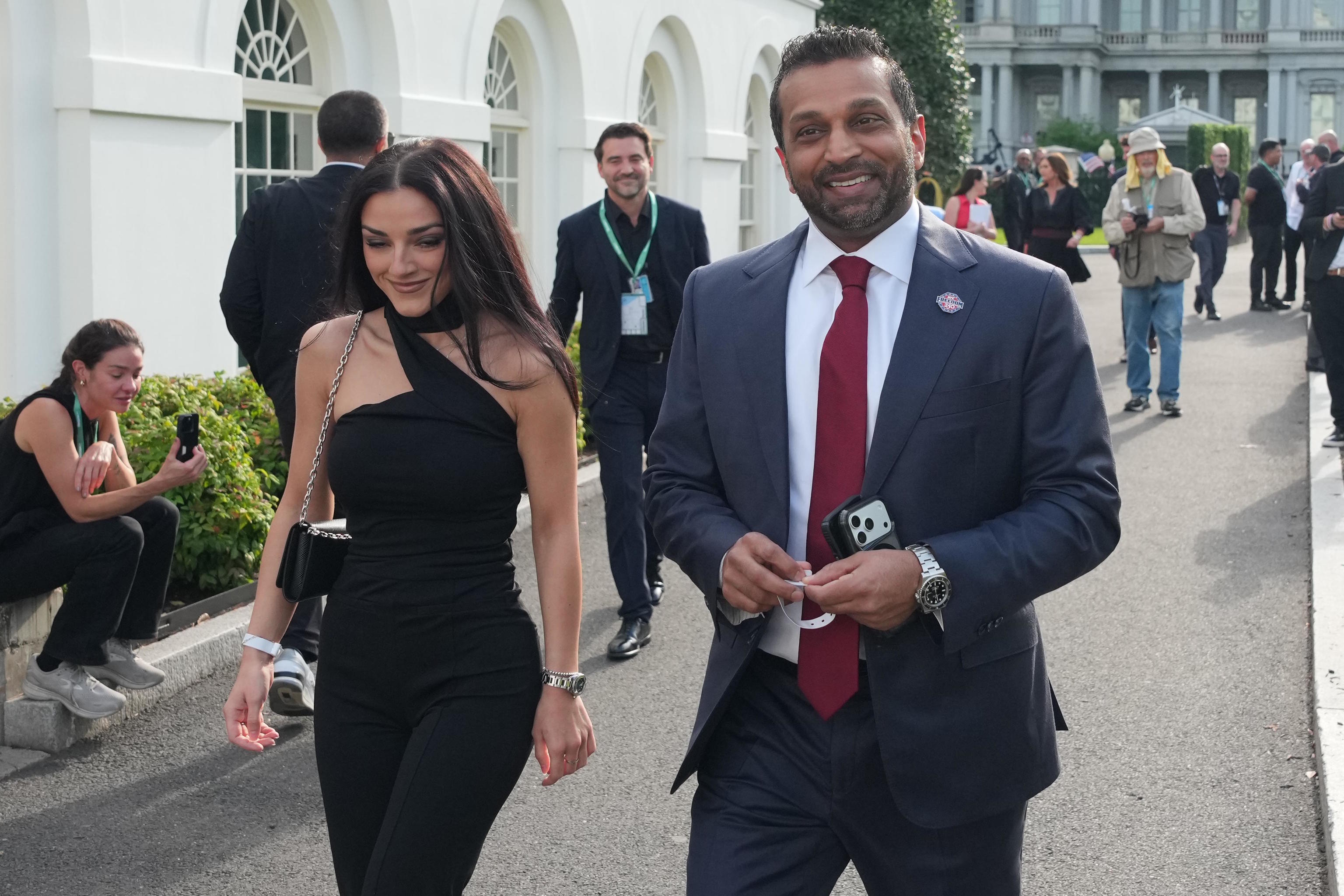 FBI Director Kash Patel and Alexis Wilkins.