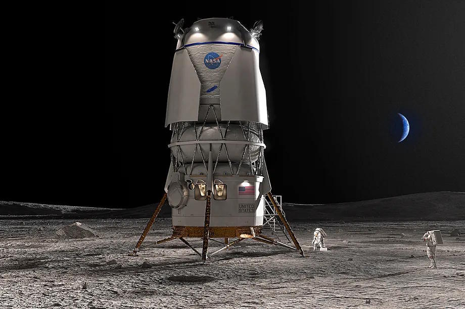 Rendering of the Blue Moon lunar module.