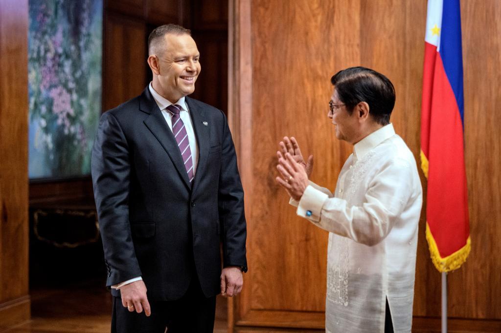 Philippine President Ferdinand Marcos Jr. meets Polish President Karol Nawrocki
