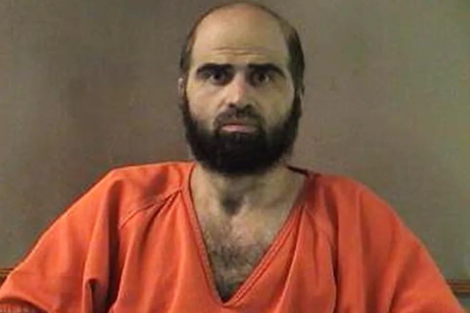 Undated image of Nidal Malik Hasan provided by the Bell County Sheriff's Office.