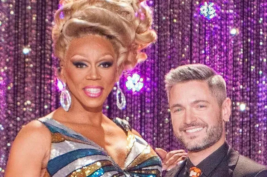 Lucian Piane (d) in a promotional image of RuPaul's Drag Race.