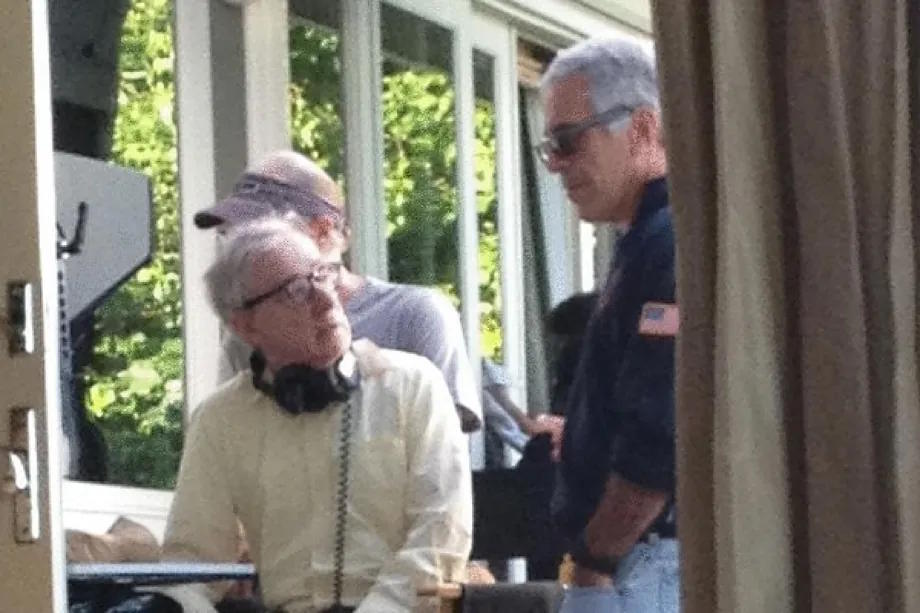 Woody Allen and Epstein in an image included in the files.