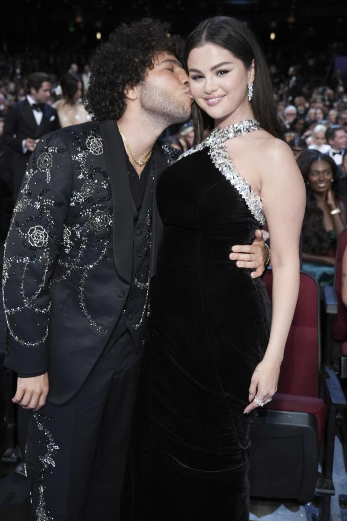 Benny Blanco and Selena Gomez at the 76th Emmy Awards