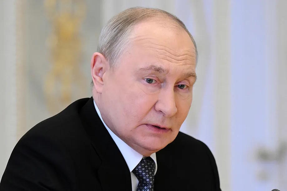 Putin during his meeting with Steve Witkoff in St. Petersburg on Wednesday.