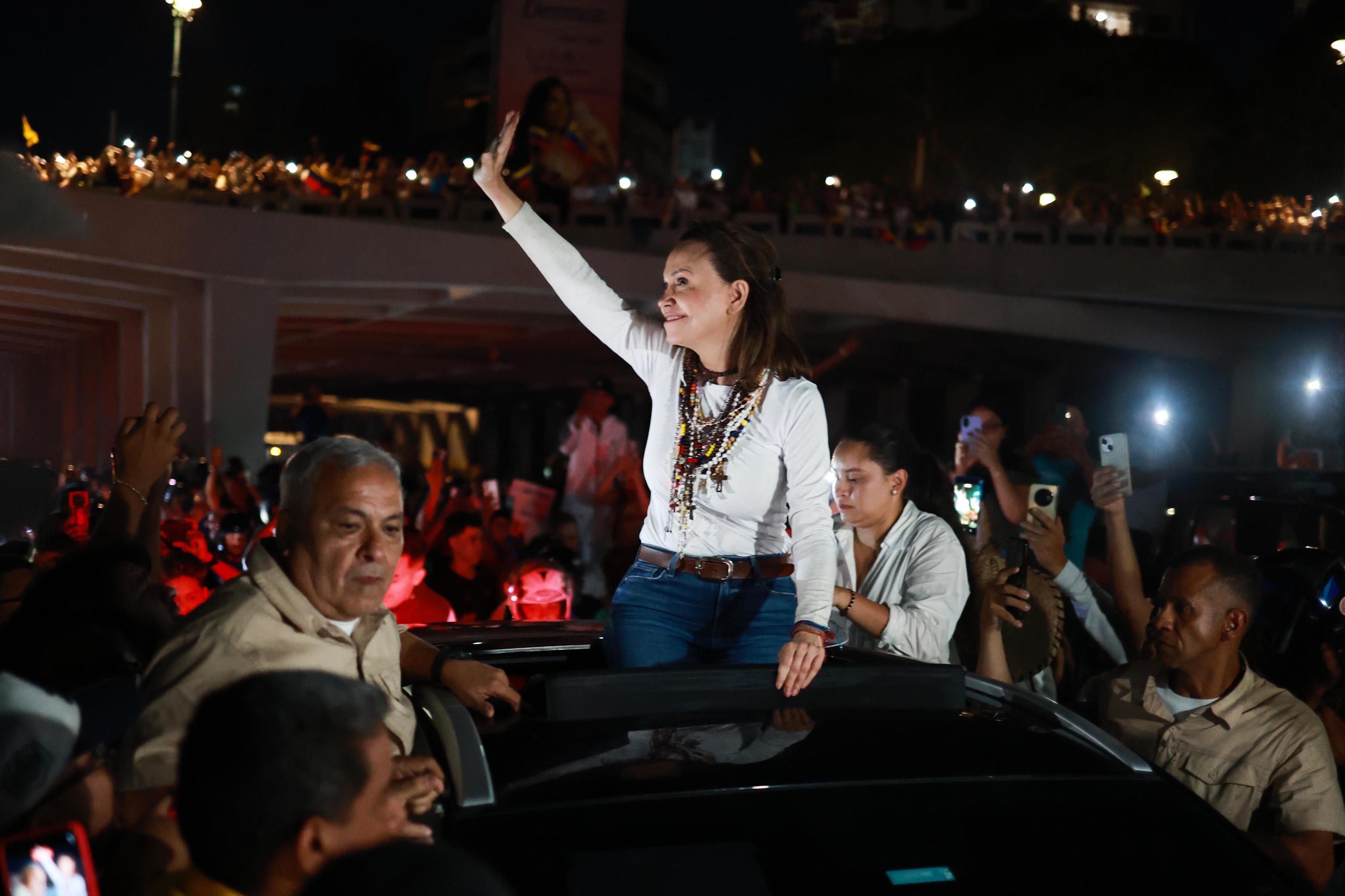 Venezuelan opposition leader and Nobel Peace Prize laureate Maria Corina Machado.