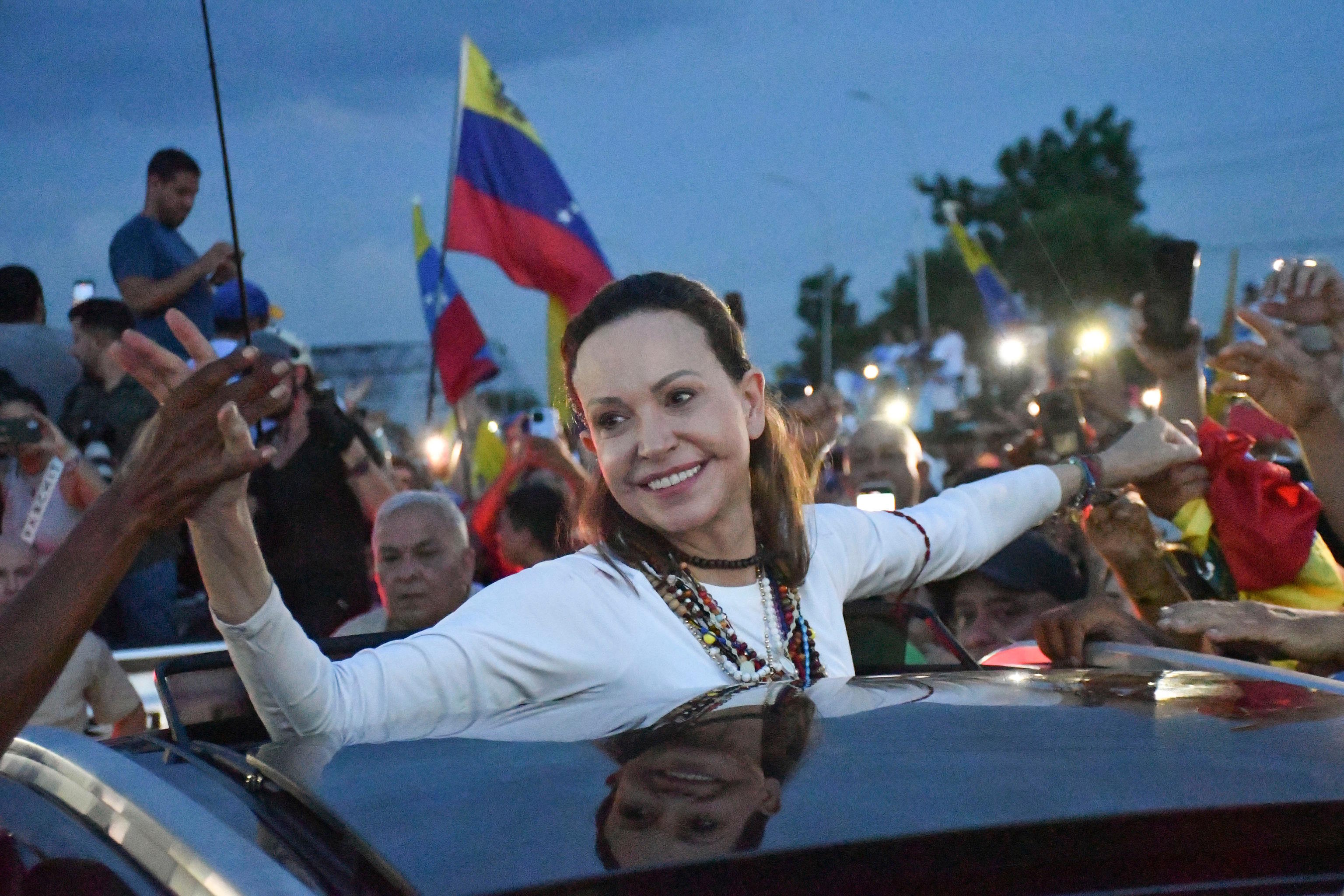 Venezuelan opposition leader and Nobel Peace Prize laureate Maria Corina Machado.