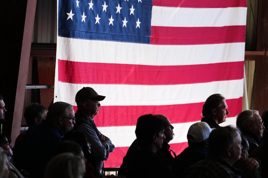 Attendees listen as Republican U.S. Senate candidate Texas Attorney General Ken Paxton