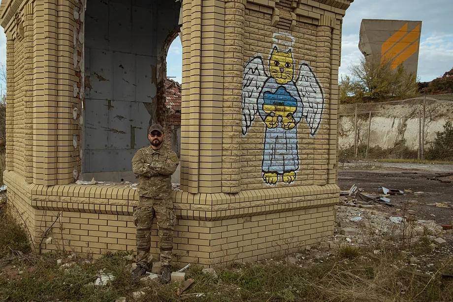 Pavlo, heavy bombing drone pilot, in Izium.
