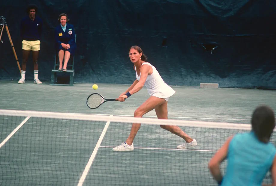 Renee Richards, during the 1977 US Open.